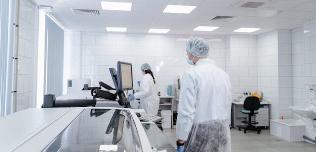 Pharmacists at work.